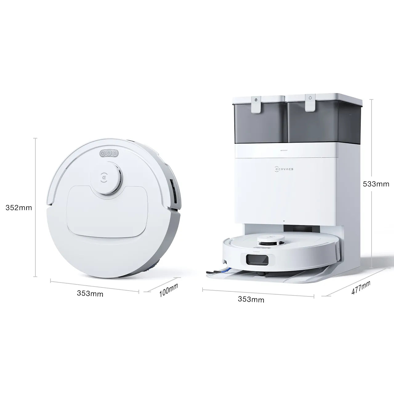 DEEBOT T30C White Robot Vacuum & Mop